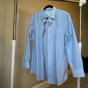 NWT Amazon Essentials Slim Stripe Button-up